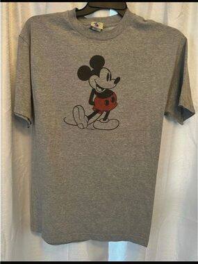 Disney Gray Mickey Mouse Vintage Graphic Tee